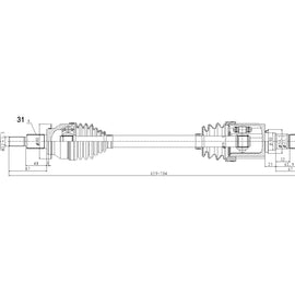 OPTIMA Front Driveshaft Complete - SKU DMA214 - SpareMe