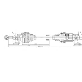 OPTIMA Front Driveshaft Complete - SKU DMA218 - SpareMe