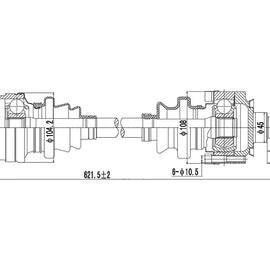 OPTIMA Front Driveshaft Complete - SKU DME100 - SpareMe