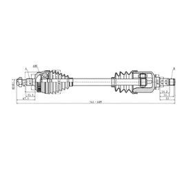 OPTIMA Front Driveshaft Complete - SKU DME204 - SpareMe