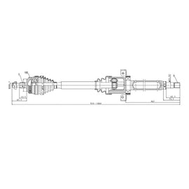 OPTIMA Front Driveshaft Complete - SKU DME207 - SpareMe