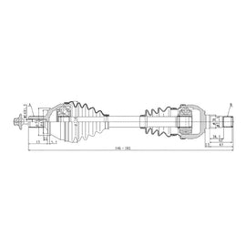 OPTIMA Front Driveshaft Complete - SKU DME212 - SpareMe
