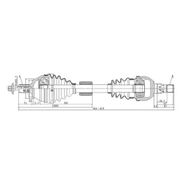 OPTIMA Front Driveshaft Complete - SKU DME214 - SpareMe