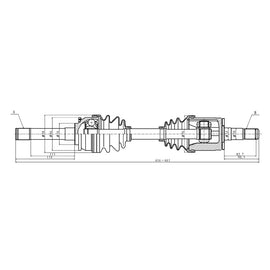 OPTIMA Front Driveshaft Complete - SKU DMI108 - SpareMe