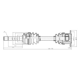 OPTIMA Front Driveshaft Complete - SKU DMI109 - SpareMe
