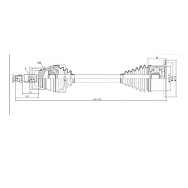 OPTIMA Rear Driveshaft Complete - SKU DMI400 - SpareMe