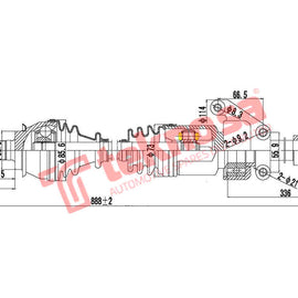 Mini Cooper 22Spln G/Box Rh Mini Clubman R55 N12B16A 16V 88Kw Dmn101 CV Joint Teknosa