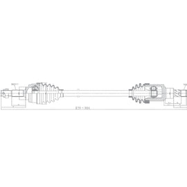 OPTIMA Front Driveshaft Complete - SKU DNI103 - SpareMe