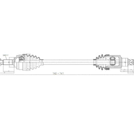 OPTIMA Front Driveshaft Complete - SKU DNI104 - SpareMe
