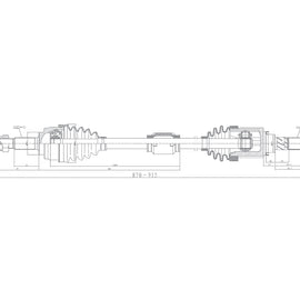 OPTIMA Front Driveshaft Complete - SKU DNI107 - SpareMe