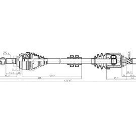 OPTIMA Front Driveshaft Complete - SKU DNI108 - SpareMe