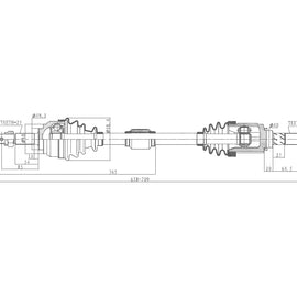 OPTIMA Front Driveshaft Complete - SKU DNI109 - SpareMe