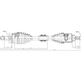 OPTIMA Front Driveshaft Complete - SKU DNI200 - SpareMe