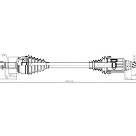 OPTIMA Front Driveshaft Complete - SKU DNI202 - SpareMe
