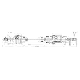 OPTIMA Front Driveshaft Complete - SKU DNI207 - SpareMe