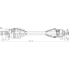 OPTIMA Front Driveshaft Complete - SKU DNI208 - SpareMe