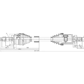 OPTIMA Front Driveshaft Complete - SKU DNI210 - SpareMe