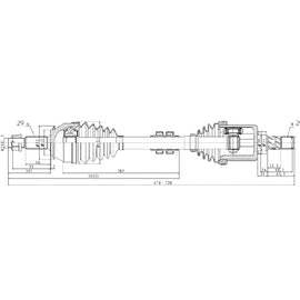 OPTIMA Front Driveshaft Complete - SKU DNI212 - SpareMe