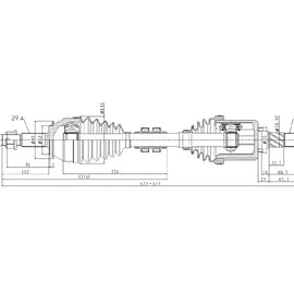 OPTIMA Front Driveshaft Complete - SKU DNI214 - SpareMe