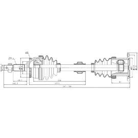 OPTIMA Front Driveshaft Complete - SKU DNI217 - SpareMe