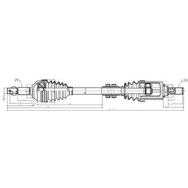 OPTIMA Front Driveshaft Complete - SKU DNI224 - SpareMe