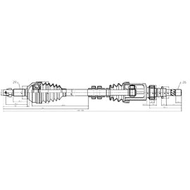 OPTIMA Front Driveshaft Complete - SKU DNI225 - SpareMe