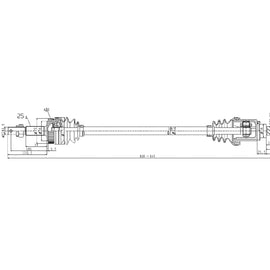 OPTIMA Rear Driveshaft Complete - SKU DNI230 - SpareMe