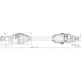 OPTIMA Front Driveshaft Complete - SKU DNI232 - SpareMe