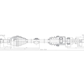 OPTIMA Front Driveshaft Complete - SKU DNI233 - SpareMe