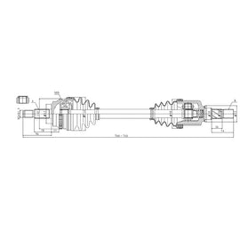OPTIMA Front Driveshaft Complete - SKU DNI238 - SpareMe