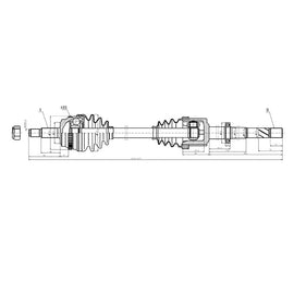 OPTIMA Front Driveshaft Complete - SKU DNI239 - SpareMe