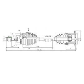 OPTIMA Front Driveshaft Complete - SKU DNI243 - SpareMe