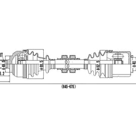 OPTIMA Front Driveshaft Complete - SKU DNI400 - SpareMe