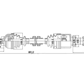 OPTIMA Front Driveshaft Complete - SKU DNI401 - SpareMe
