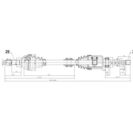OPTIMA Front Driveshaft Complete - SKU DNI415 - SpareMe