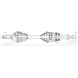 OPTIMA Front Driveshaft Complete - SKU DNI419 - SpareMe