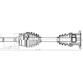 OPTIMA Front Driveshaft Complete - SKU DNI610 - SpareMe