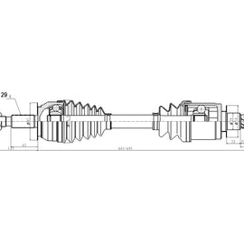 OPTIMA Front Driveshaft Complete - SKU DNI615 - SpareMe