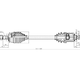 OPTIMA Front Driveshaft Complete - SKU DOP104 - SpareMe