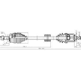 OPTIMA Front Driveshaft Complete - SKU DOP105 - SpareMe