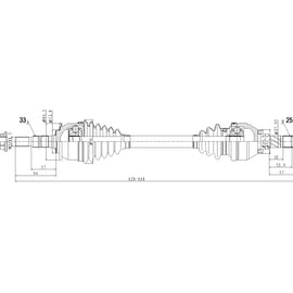 OPTIMA Front Driveshaft Complete - SKU DOP106 - SpareMe