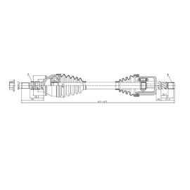 OPTIMA Front Driveshaft Complete - SKU DOP108 - SpareMe