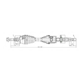 OPTIMA Front Driveshaft Complete - SKU DOP109 - SpareMe