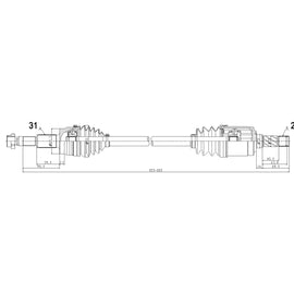 OPTIMA Rear Driveshaft Complete - SKU DRV102 - SpareMe