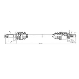 OPTIMA Rear Driveshaft Complete - SKU DSB400 - SpareMe