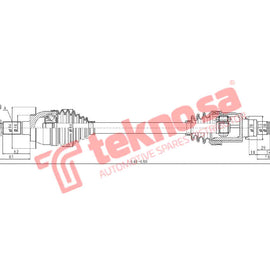 Complete Driveshaft Front Left Suzuki Ertiga 2012-2018 640mm (DSU100) CV Joint Teknosa