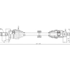 OPTIMA Front Driveshaft Complete - SKU DSU110 - SpareMe