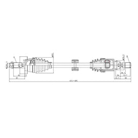 OPTIMA Front Driveshaft Complete - SKU DSU114 - SpareMe