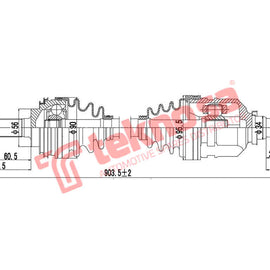 Toyota Cor/Tazz /New Tazz 88- Rh Toyota Corolla 1987-2000 2E 4Afe 4Age Tazz 1996-2006 Dto201 CV Joint Teknosa