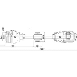 OPTIMA Front Driveshaft Complete - SKU DTO202 - SpareMe